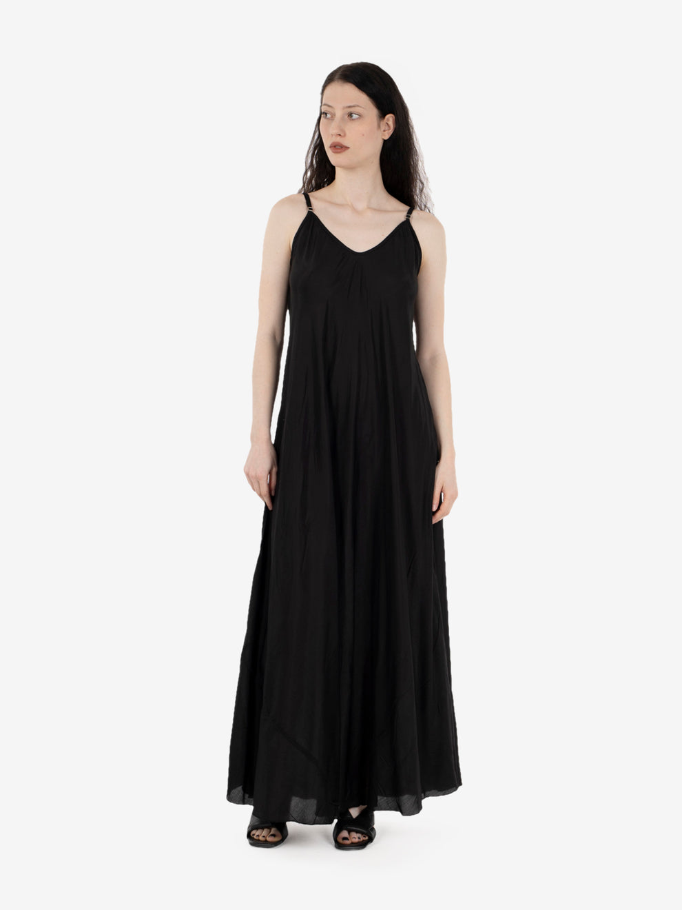 Abito slip dress nero