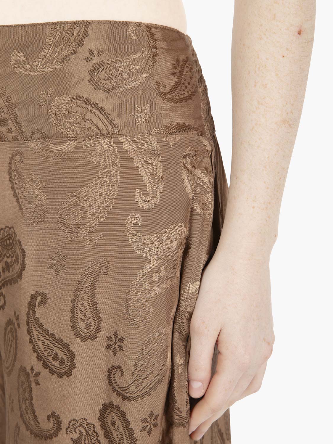 Cocoa viscose trousers