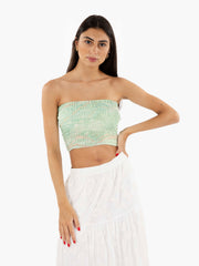 PAHIESA - Top a fascia elastica verde