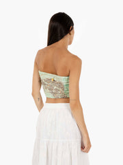 PAHIESA - Top a fascia elastica verde