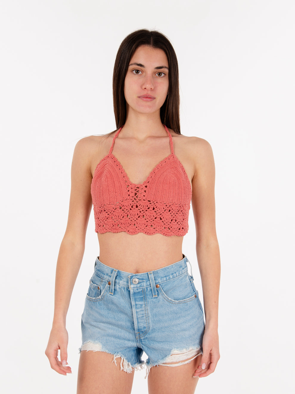 Pink crochet top