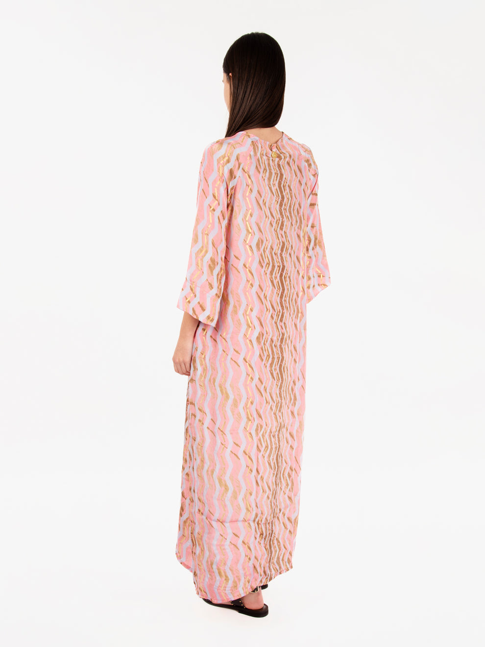 Long pink patterned tunic