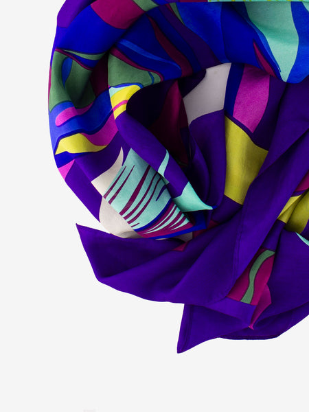 Foulard Cedro in seta fantasia viola