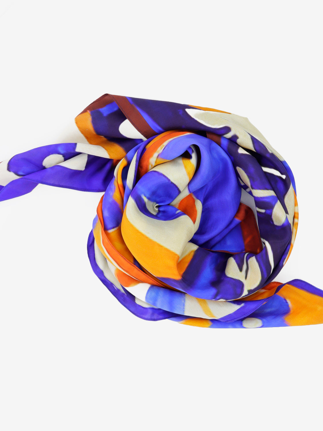 Foulard in seta Empoli 01 viola / arancione