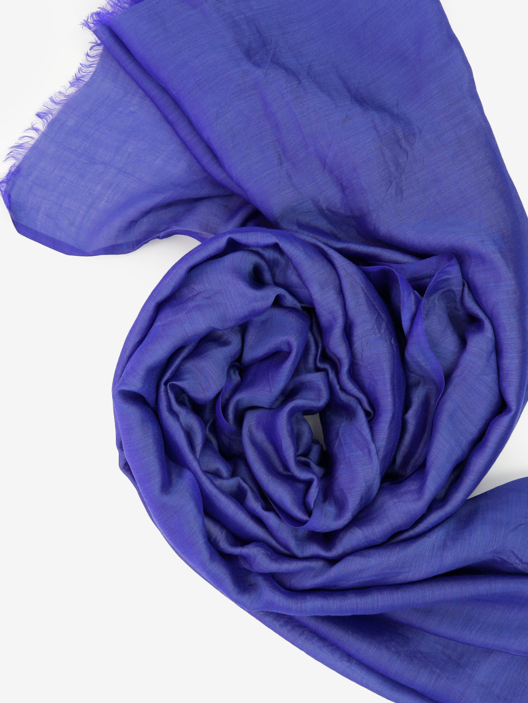 Pashmina Ananas tinta unita blu