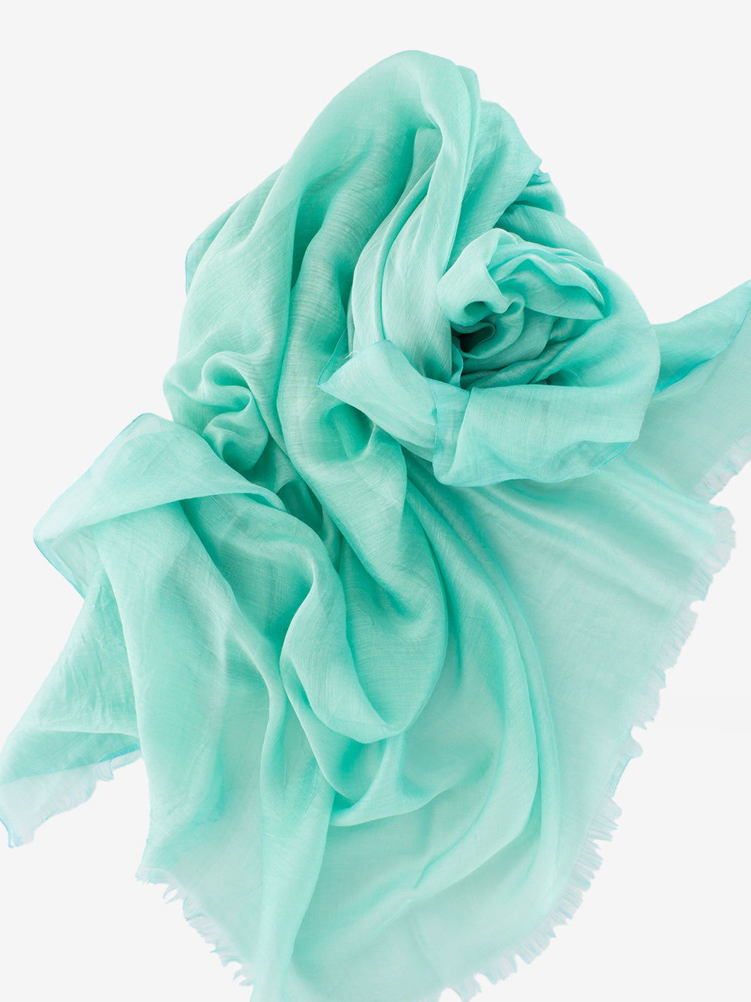 Pashmina Ananas solid color aqua green