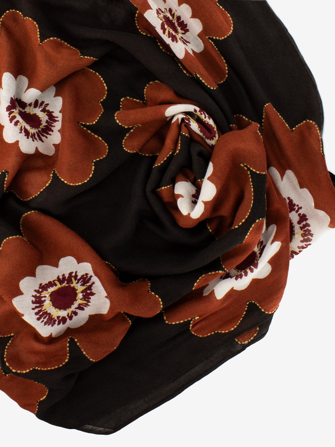 Pashmina Buxus orange / brown