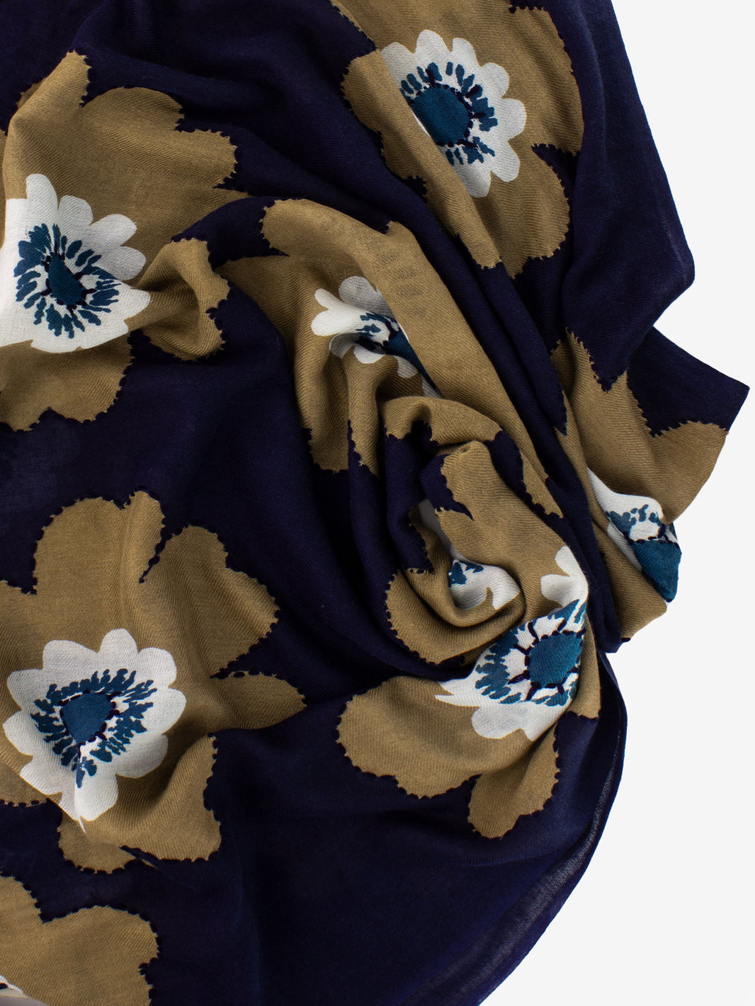 Pashmina Buxus blu / marrone