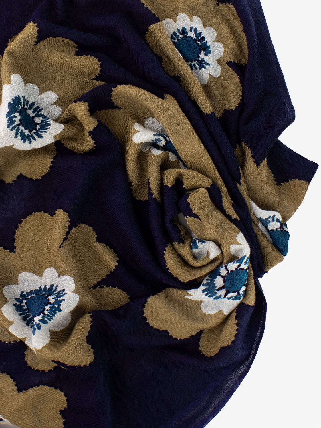 Pashmina Buxus blue / brown