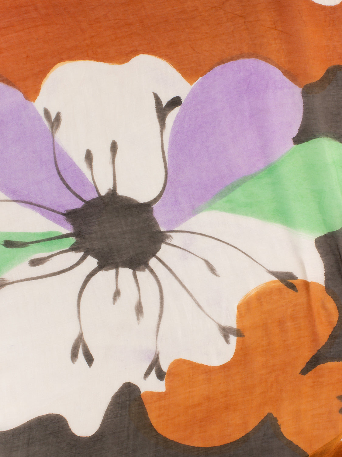 Pashmina Calicanto fantasia moro / arancio