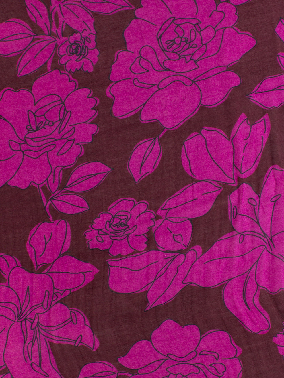 Pashmina Camelia fantasia floreale fuxia