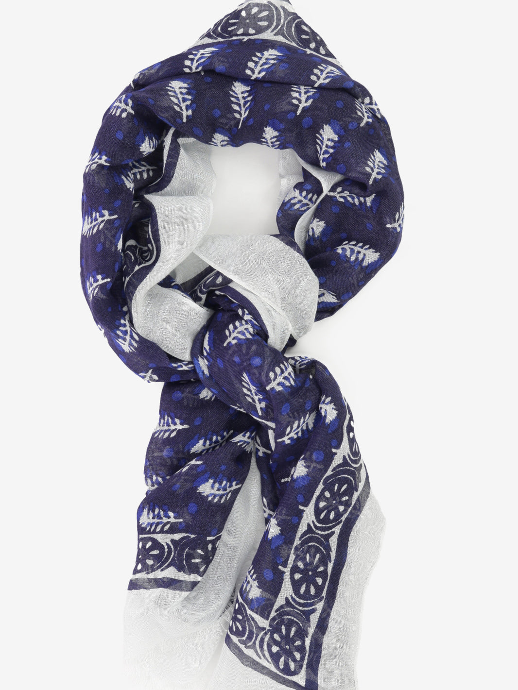 Pashmina Cinquefoglia 01 blu