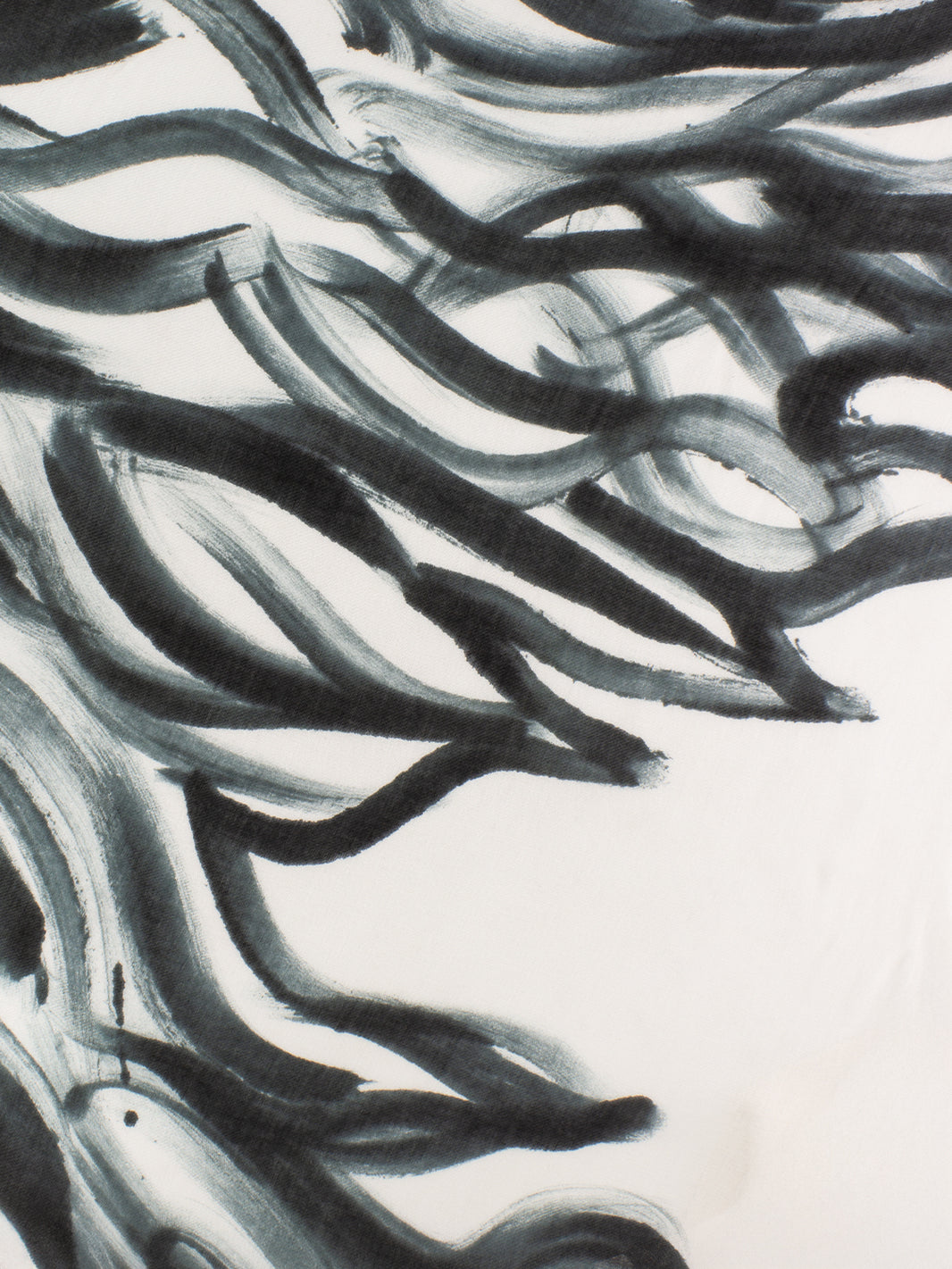 DELICETO_01 BLACK AND WHITE EMBROIDERED SCARF