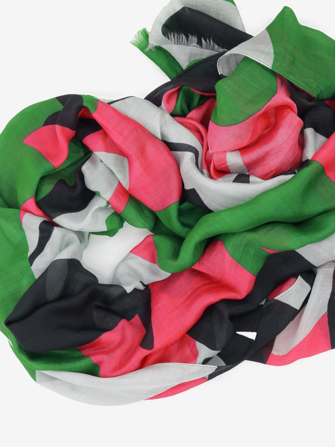 Pashmina Elko 01 verde / fuxia