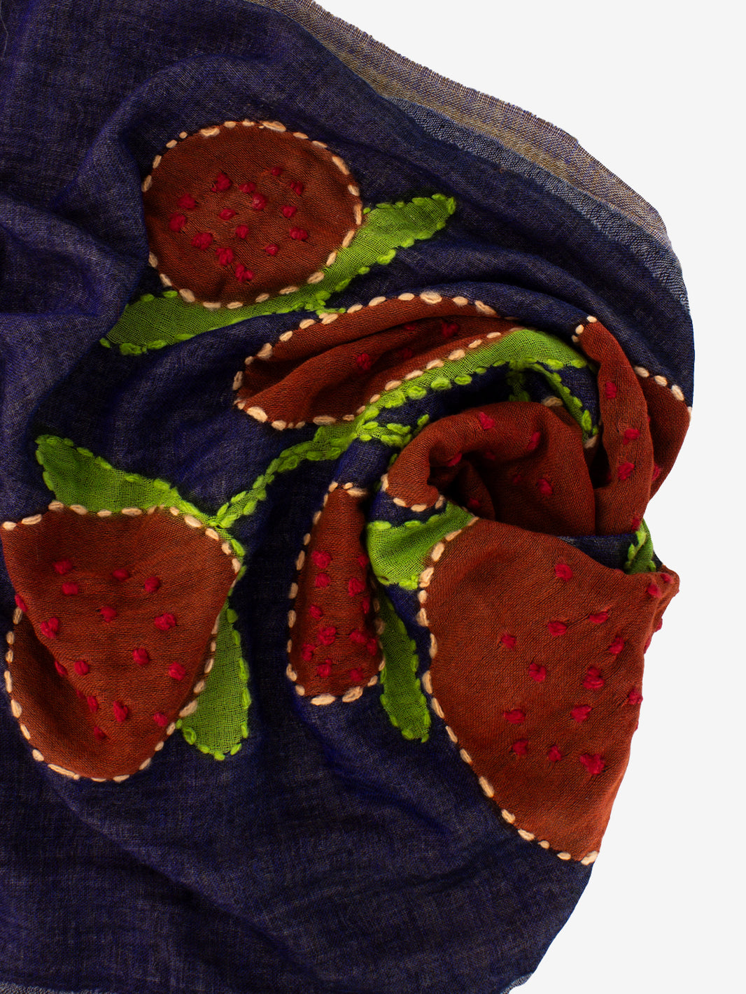 Pashmina Inara arancio / blu