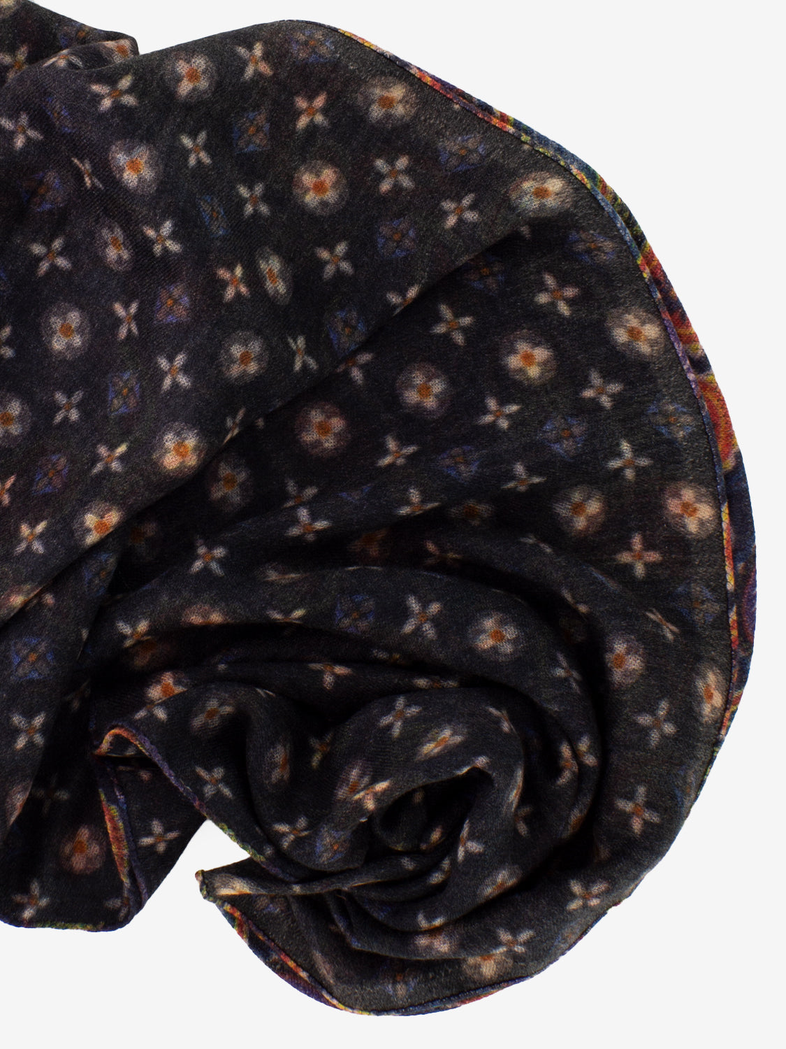 Pashmina Maximo black / multicolor print