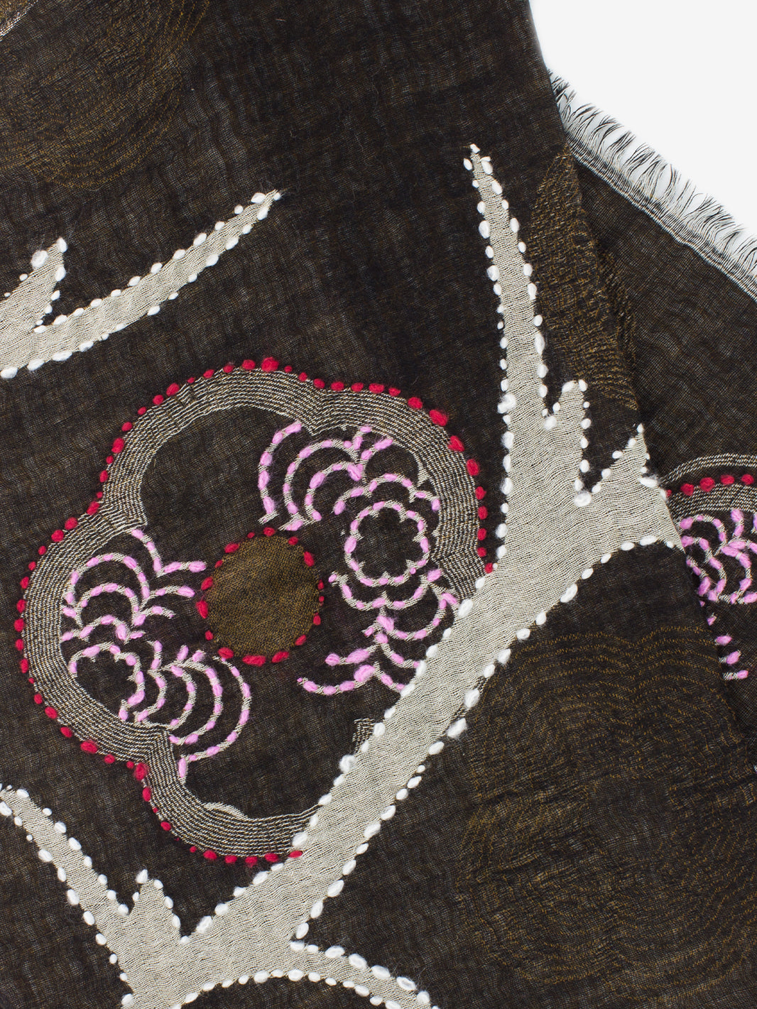 Pashmina Merlot marrone / rosa