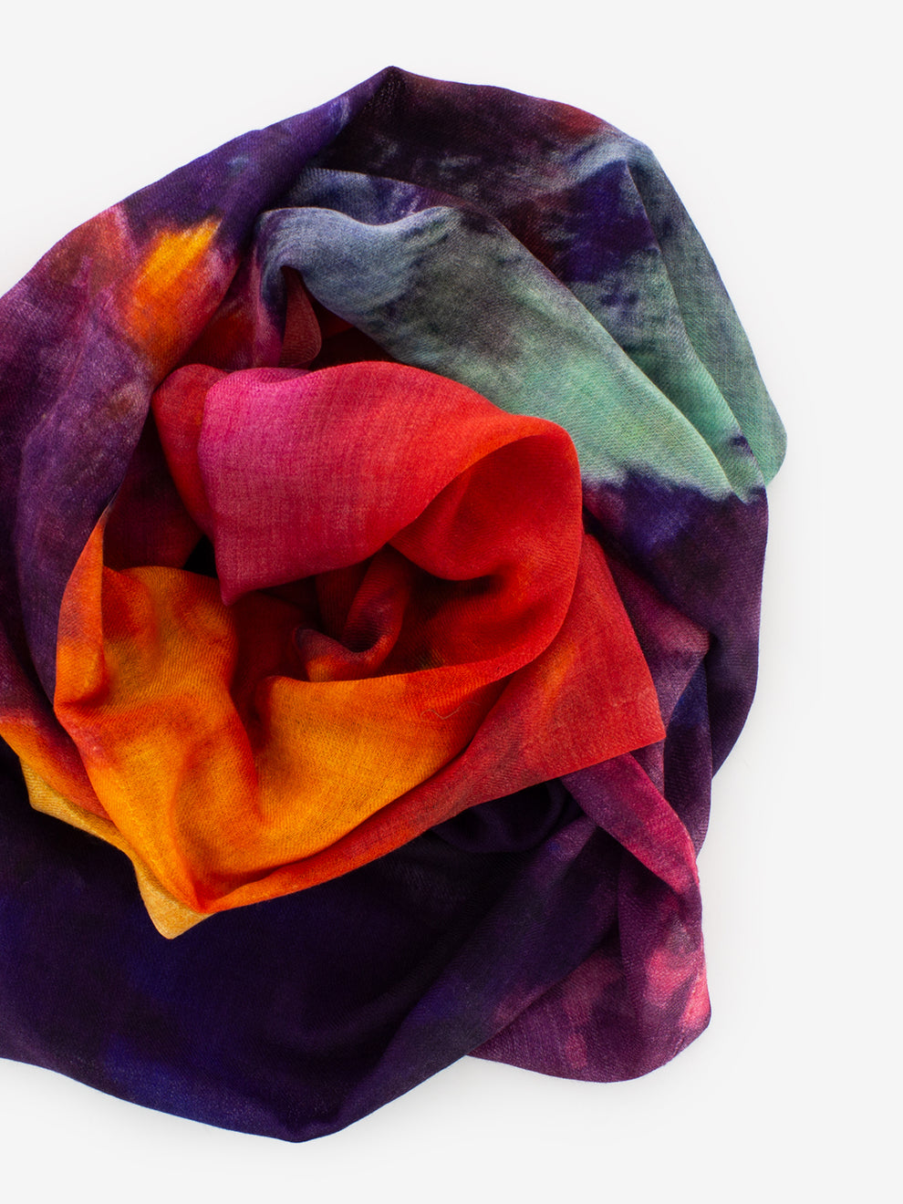 Pashmina Moria con stampe viola / fucsia