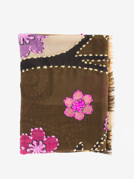 Pashmina sauvignon marrone / fucsia