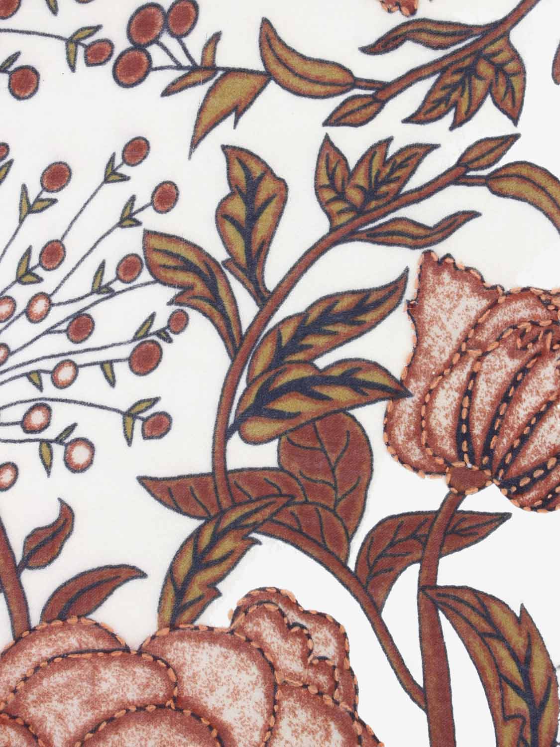 Sciarpa con ricami Eva beige
