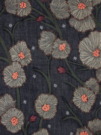 Sciarpa con ricami Gabry wool moro / arancio