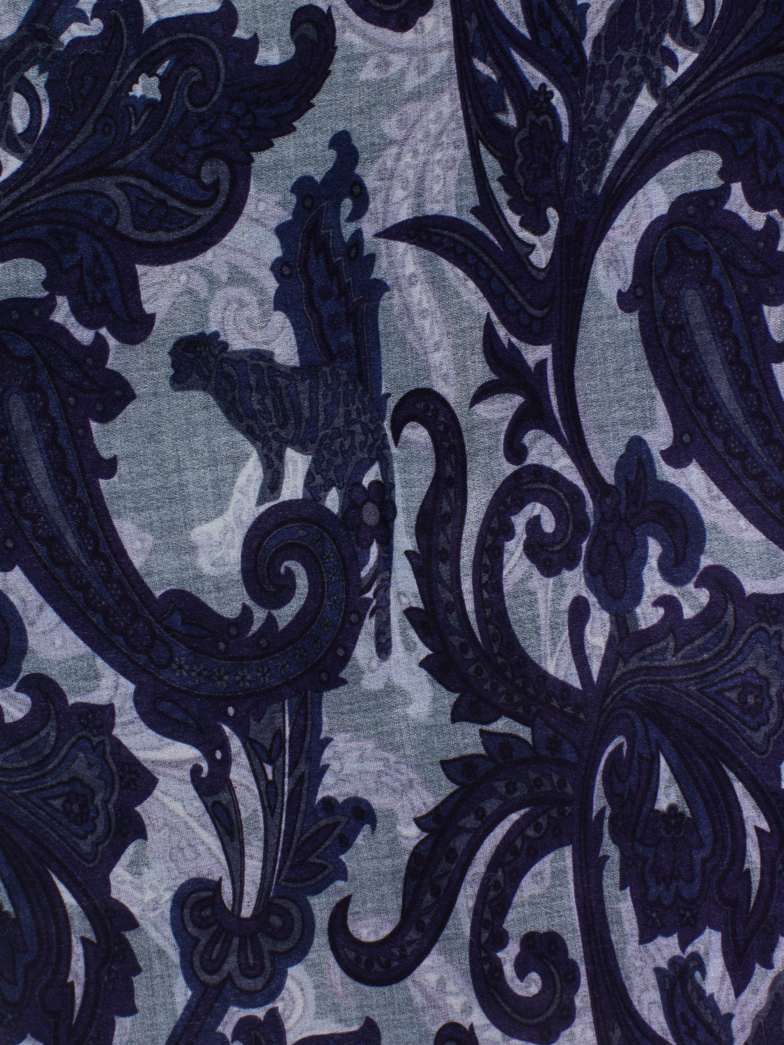 DESSA_01_S_50 BLUE EMBROIDERED SCARF