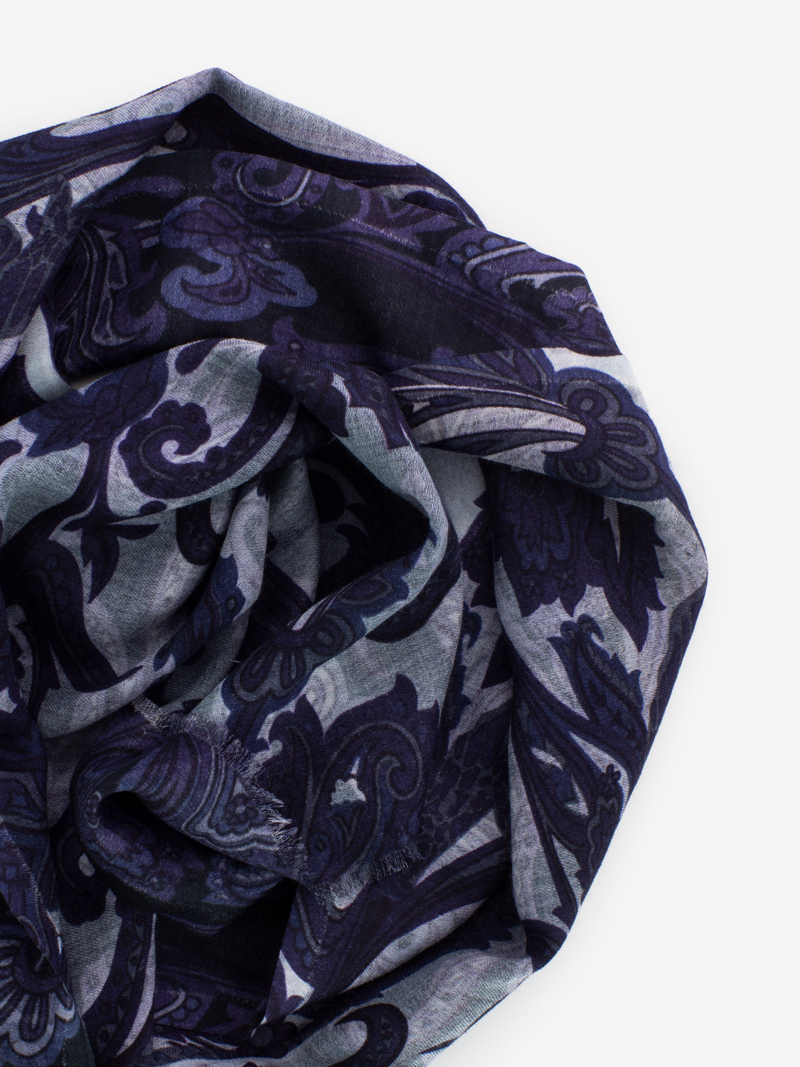 DESSA_01_S_50 BLUE EMBROIDERED SCARF