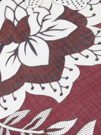 Sciarpa Fiamma con ricami bordeaux