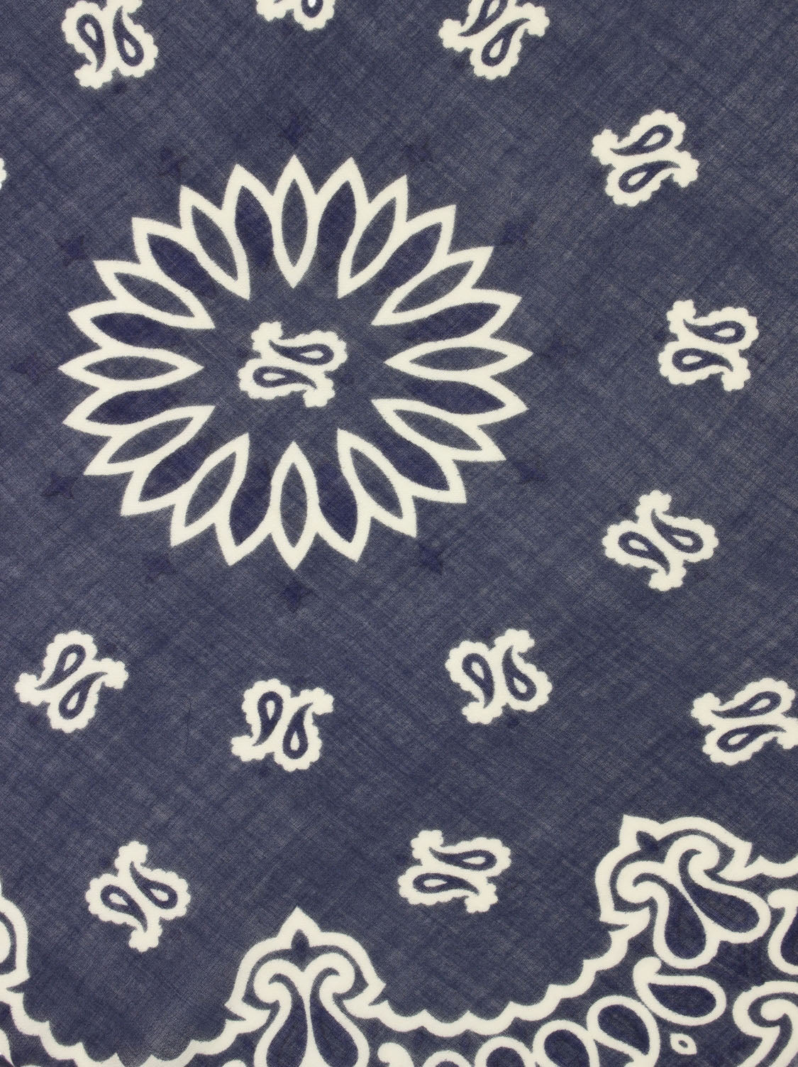 Sciarpa in lana Fiorancio blu denim