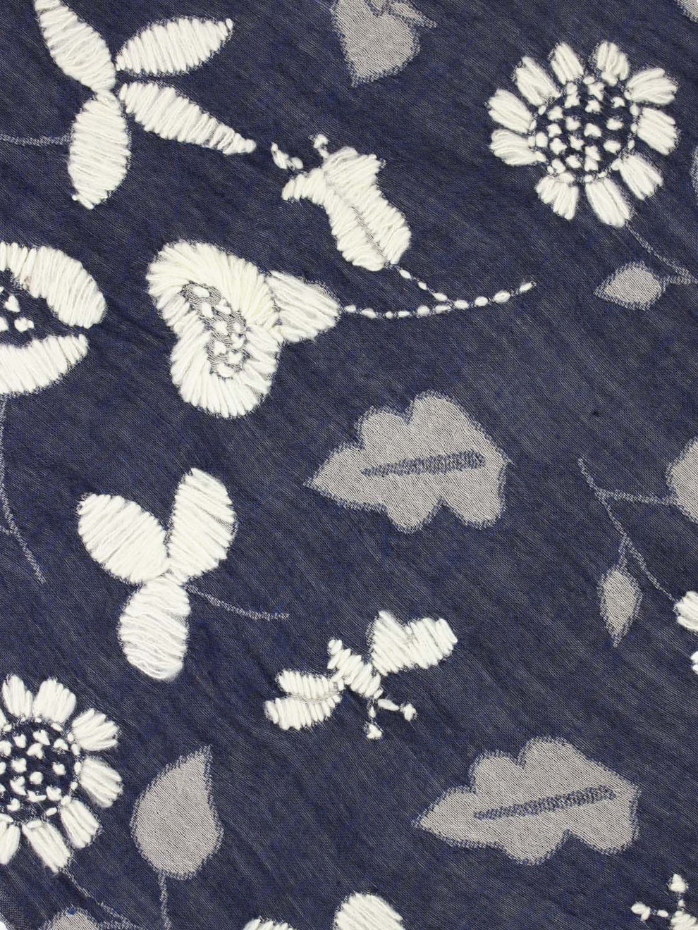 Navy blue wool scarf