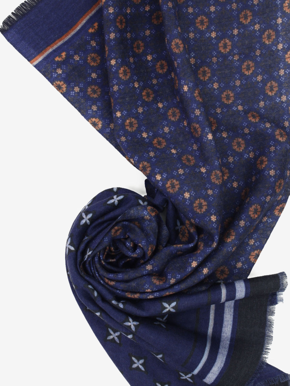 Blue wool-blend Jazz scarf