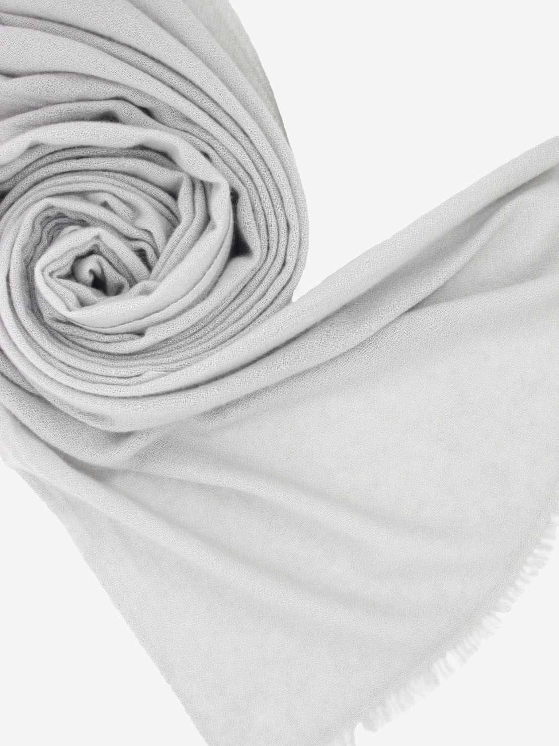 Beige cashmere solid color scarf