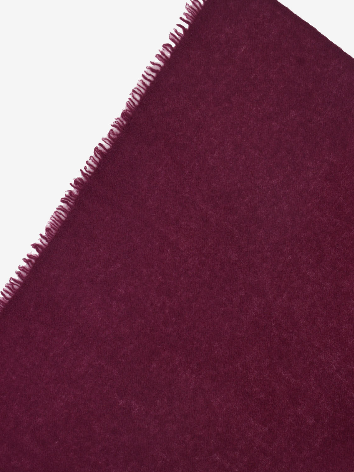Burgundy cashmere solid-colored scarf