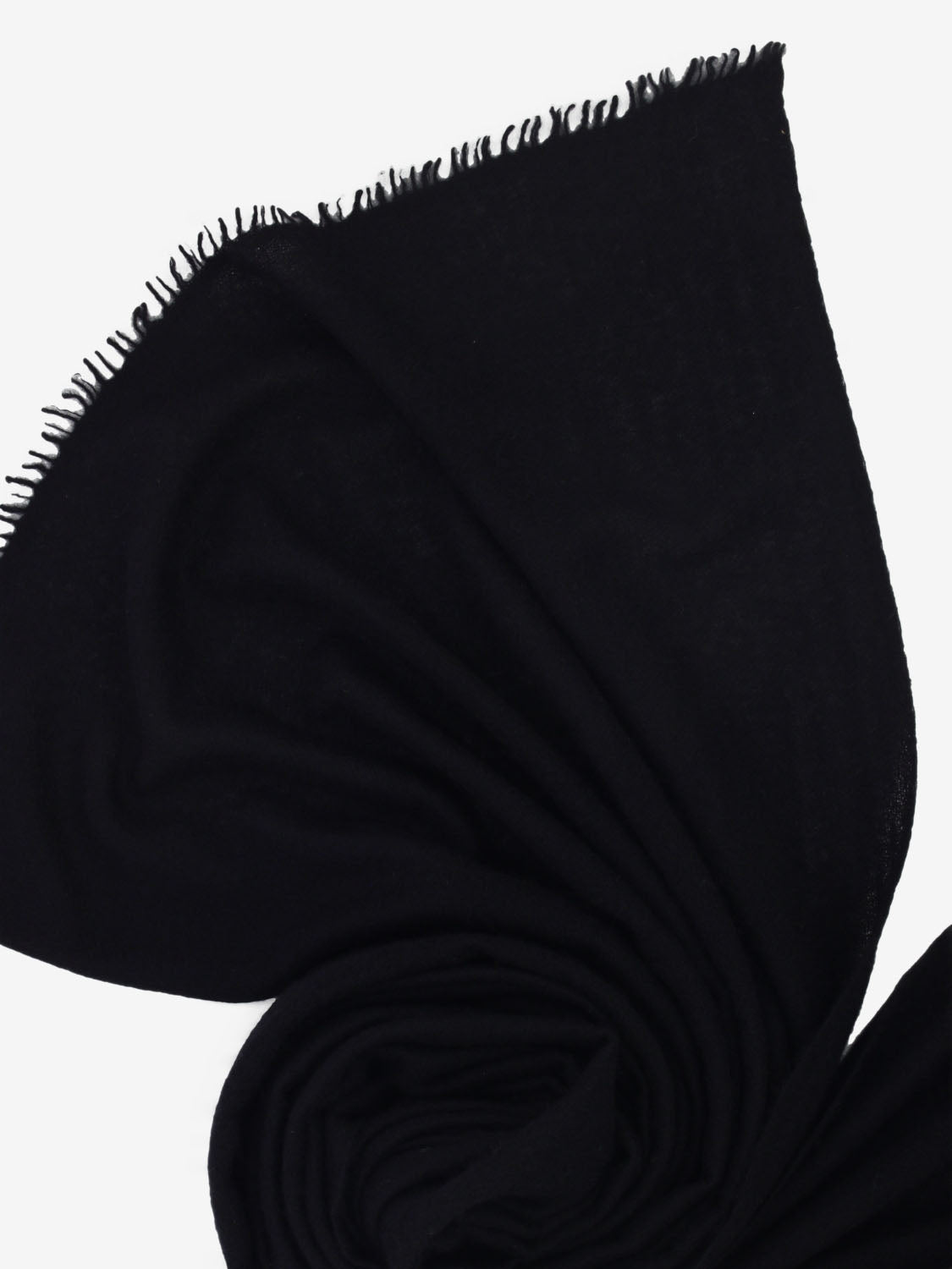 Sciarpa tinta unita cashmere nero