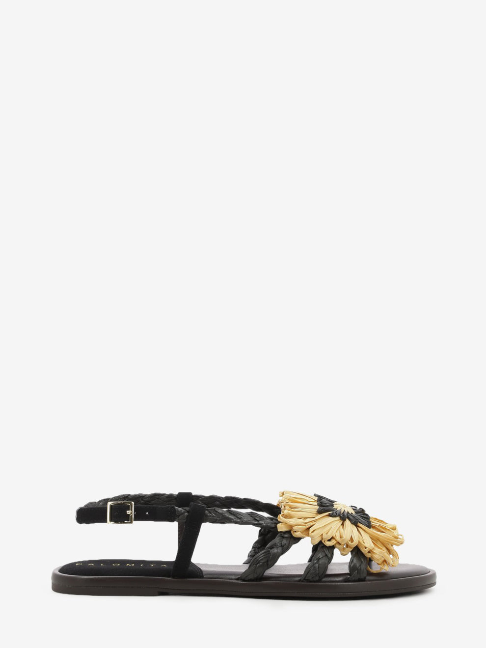 Black raffia Alicia sandals