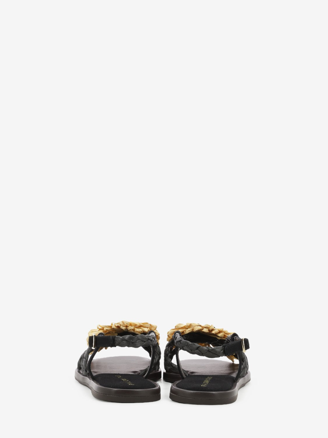 Black raffia Alicia sandals
