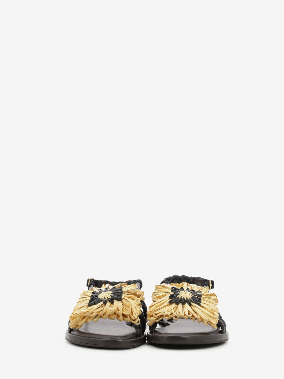 Black raffia Alicia sandals