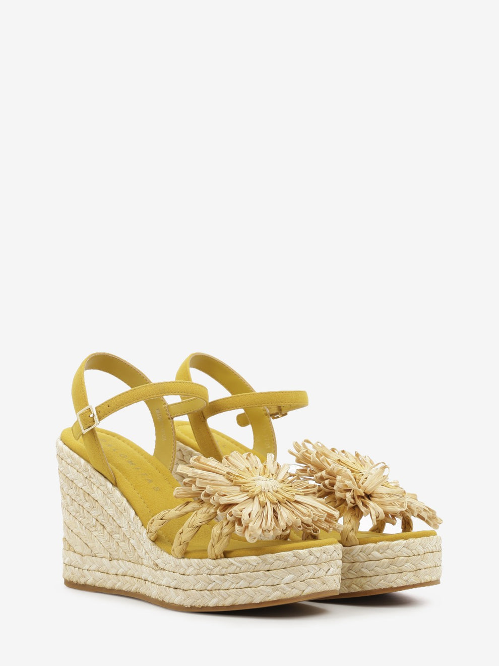 Sandalo zeppa Fannie raffia natural