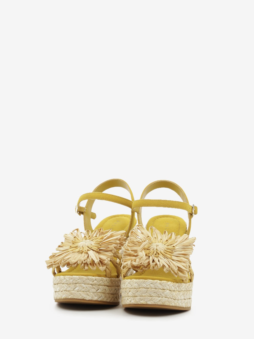 Sandalo zeppa Fannie raffia natural