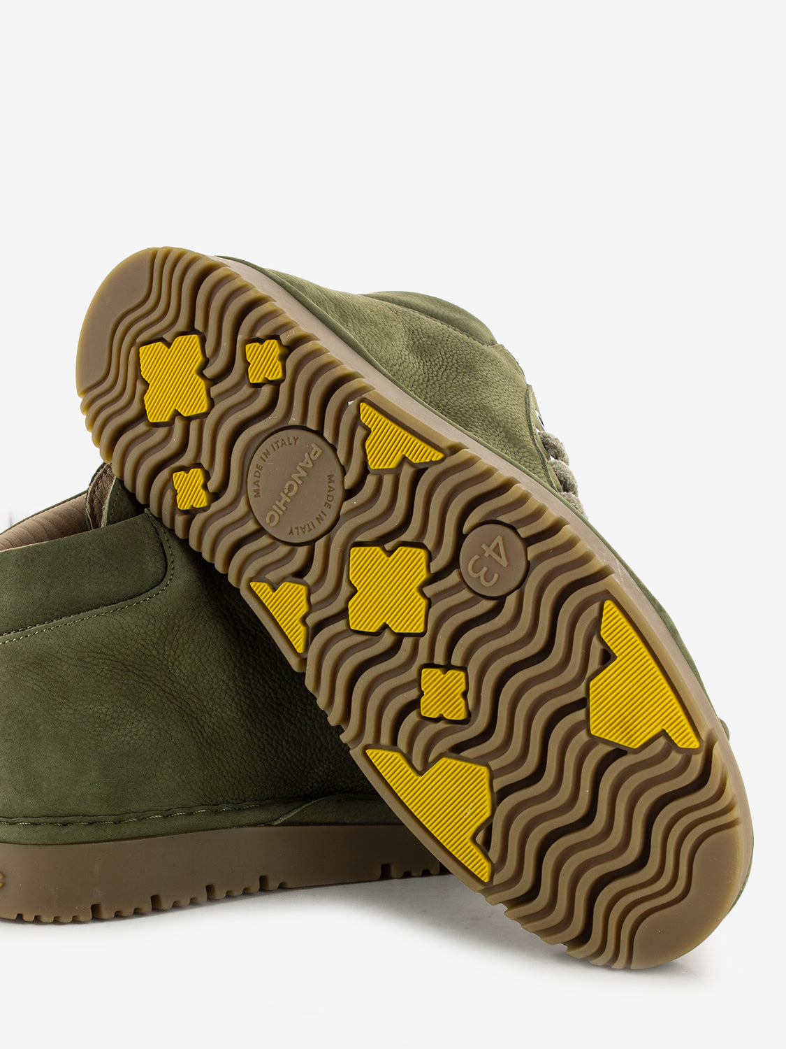 Ankle boot nubuck microfibre lining military green