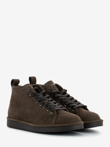 Ankle boot nubuck shearling lining coffee