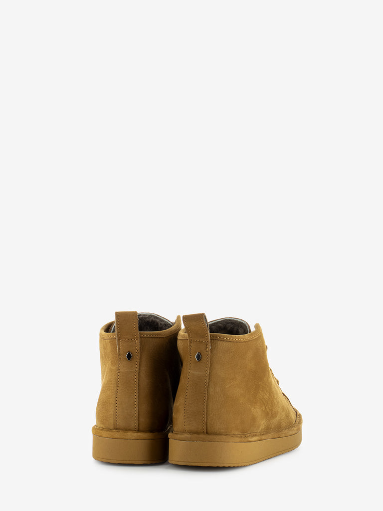 PANCHIC - Ankle boot nubuck shearling lining curry brown