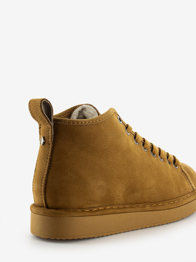 PANCHIC - Ankle boot nubuck shearling lining curry brown