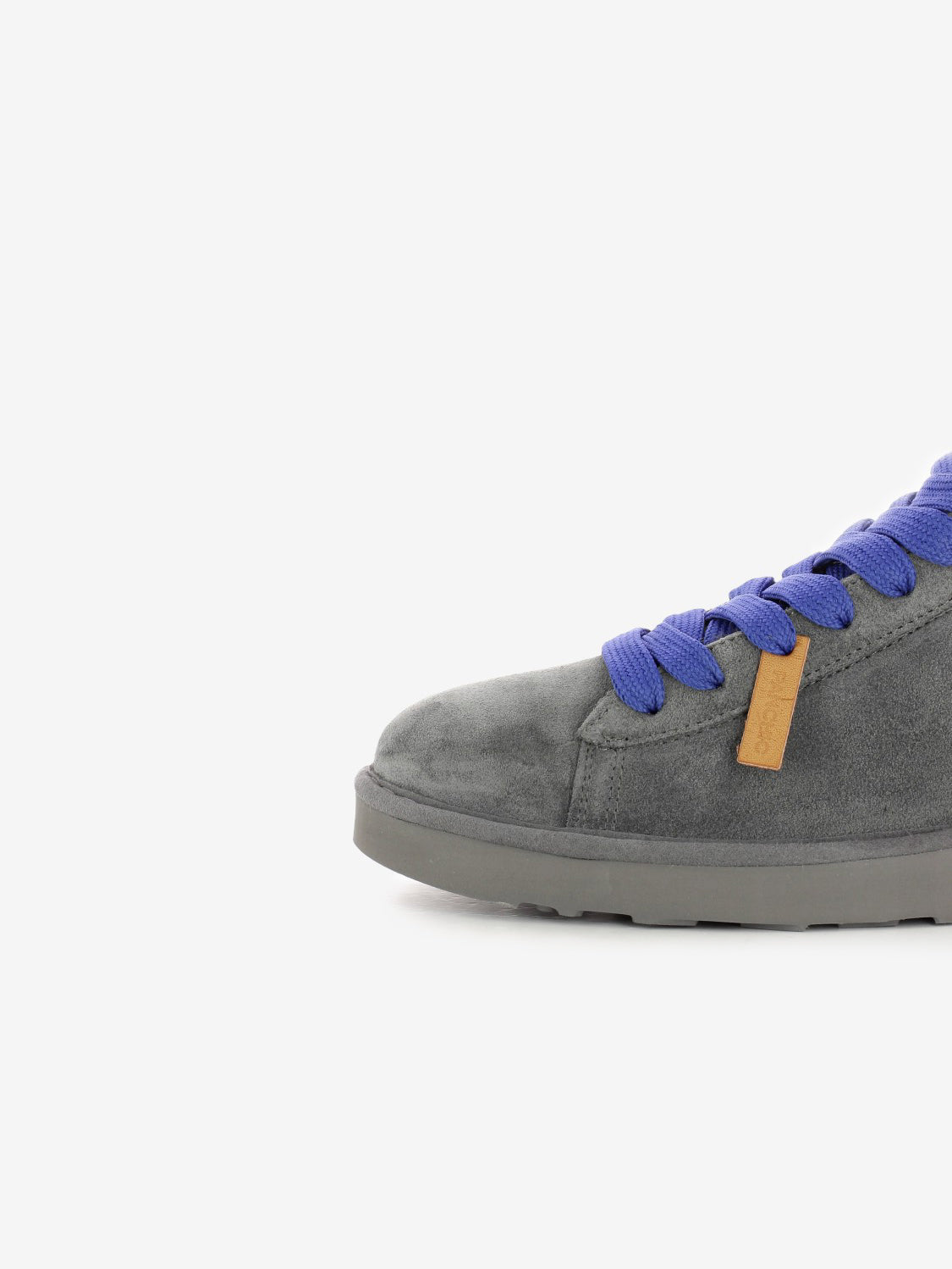 Ankle boot P001 suede faux fur lining antracite / ultramarine