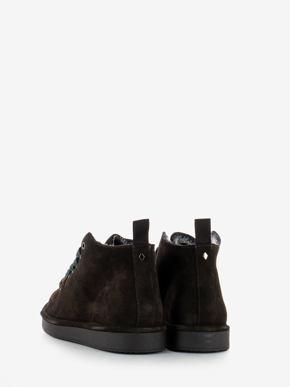 Ankle boot suede faux fur lining ebony-grey