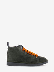 PANCHIC - Ankle boot suede faux fur lining khaki-burnt orange