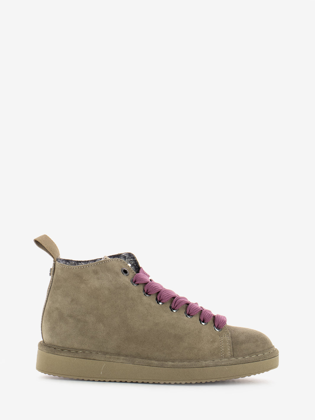 Ankle boot suede faux fur lining walnut - brown rose