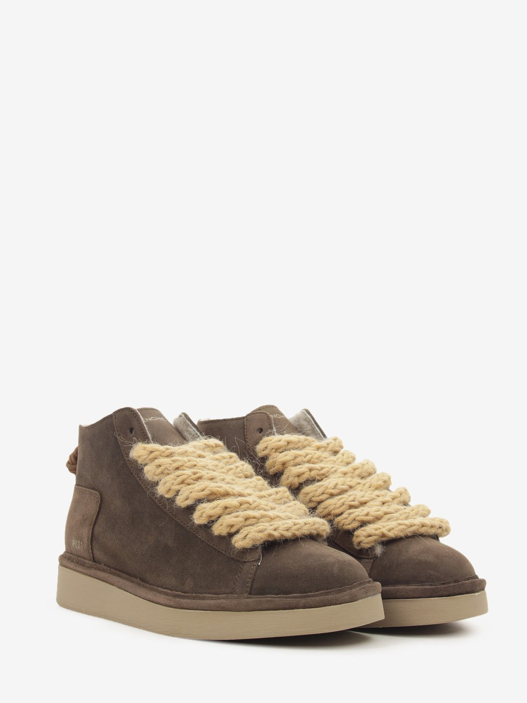 Cozy ankle boot hydro waxed suede shearling lining cocoa