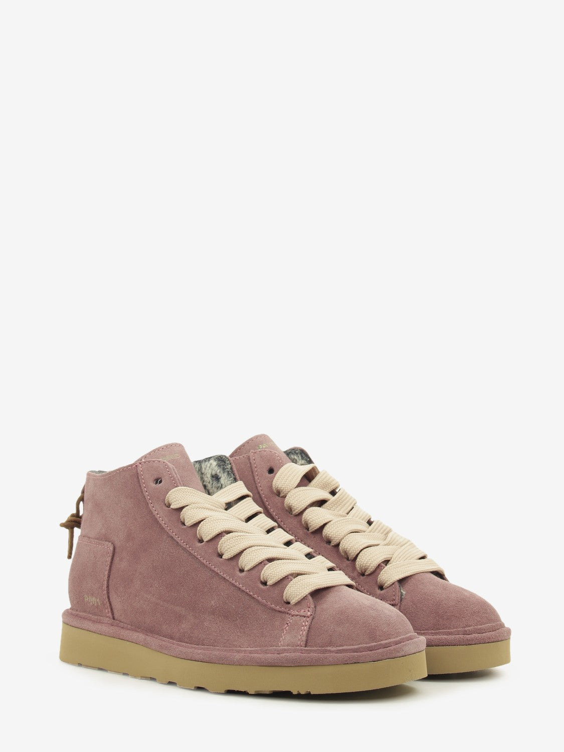 Icon Ankle boot suede faux fur lining brown / rose