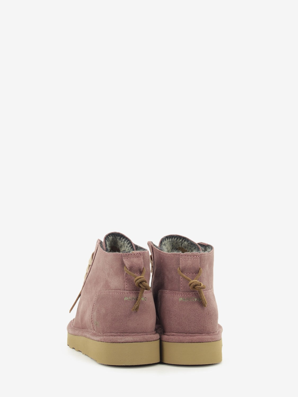 Icon Ankle boot suede faux fur lining brown / rose